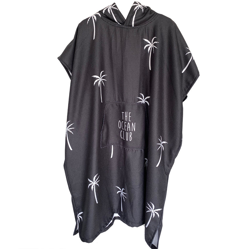 Palm Print - Sand Free Hoodie Towel