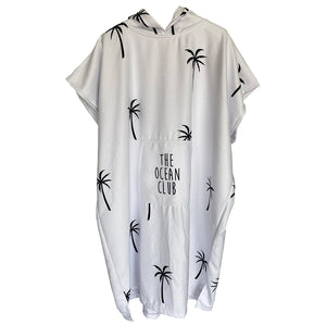 Palm Print - Sand Free Hoodie Towel