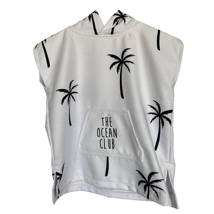 Palm Print - Sand Free Hoodie Towel